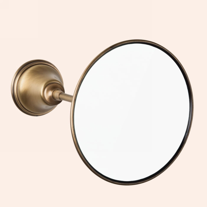 TW Harmony 025, подвесное зеркало косметическое увеличительное круглое диам.14см, цвет держателя: бронза TWHA025br