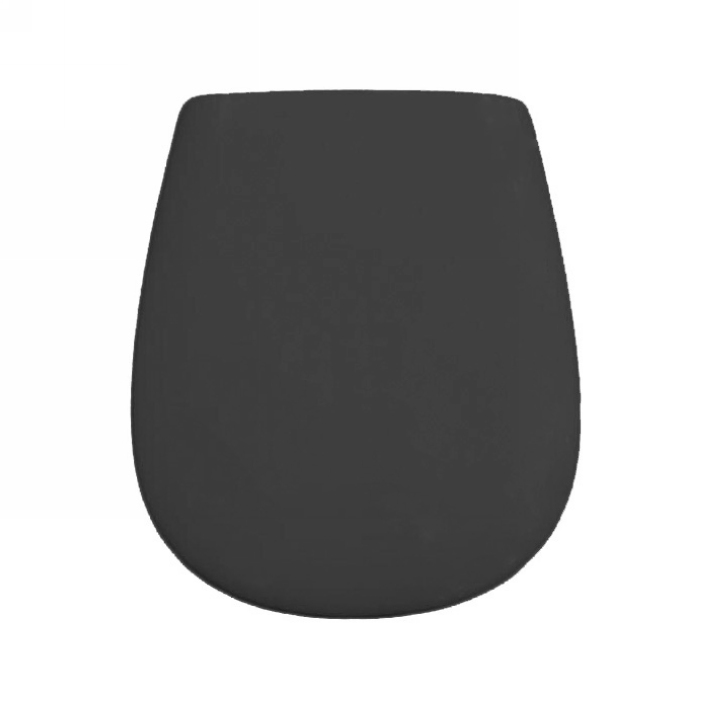 Artceram ATELIER Сиденье для унитаза с микролифтом, цвет: черный матовый, петли: хром AZA001 17 71