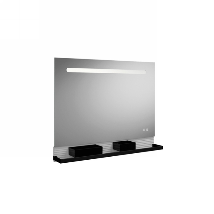Burgbad Зеркало FIUMO с подсветкой 1000*700*150 мм ,светод освещ,1 сенс выкл,1 зерк обогрев,корпус аллюмин,2 ящика черные SFXP100