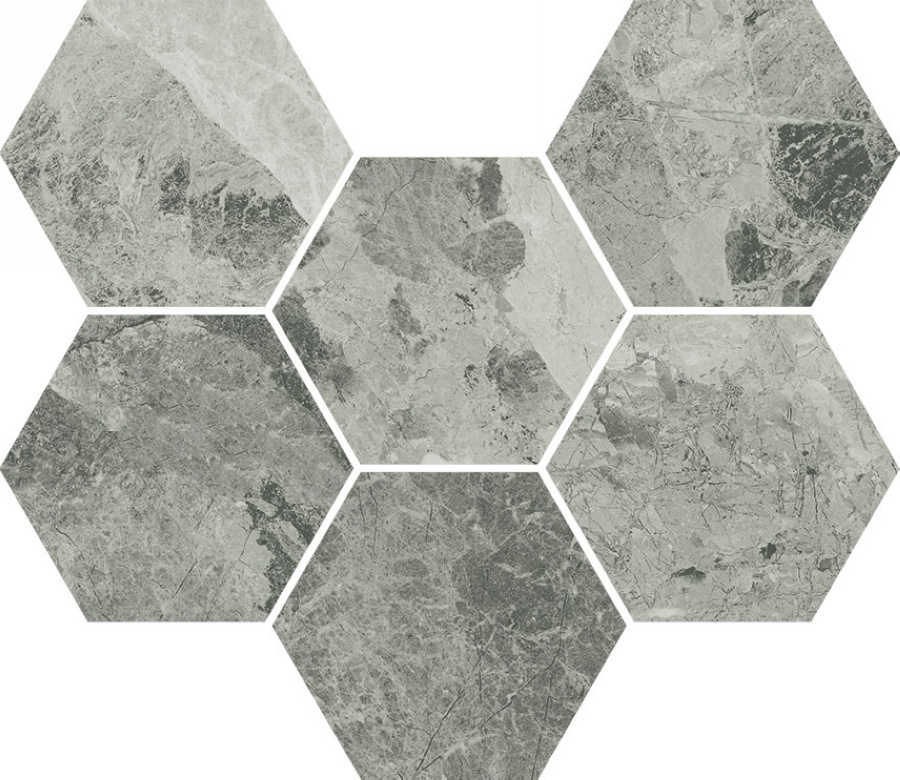 Silver Mosaico Hexagon Cer