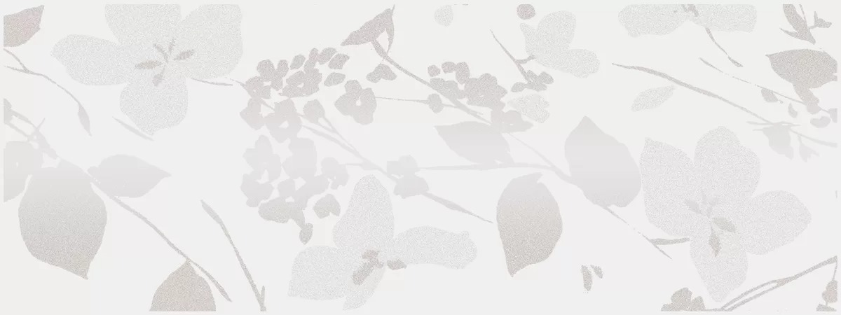 Керамическая плитка Вилланелла Цветы Белый  15x40