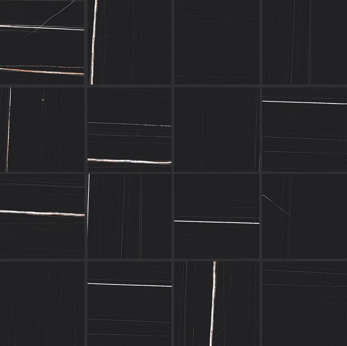  Stones & More 2.0 Sahara Noir Glossy 6 Mm Mos 7.5X7.5 30x30