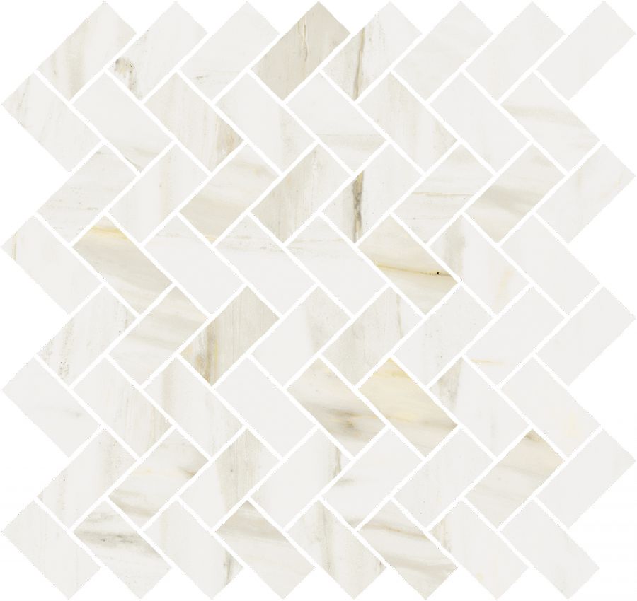 Керамогранит Stellaris Carrara Ivory Mosaico Cross 29.7x31.5