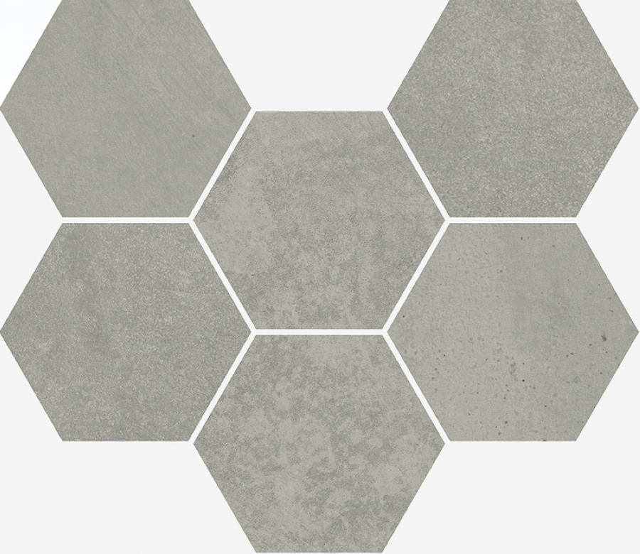 Керамогранит Terraviva Grey Mosaico Hexagon Nat 25x29