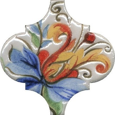 Керамическая плитка Арабески Тоскана 4 Глянцевый 6.5x6.5