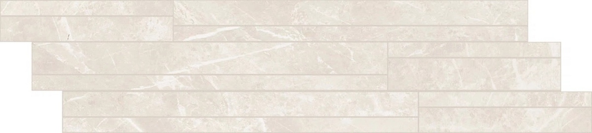  Elemental Stone White Dolomia Listello Sfalsato Nat Lucido 15x60