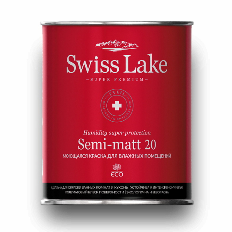  Swiss Lake Водно-дисперсионная краска SEMI-MATТ 20 база С (2,7 л)  от Мастердом