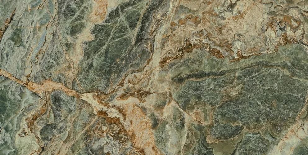  Риальто Нобиле Панно 1 Зелёный Лаппатированный Обрезной x