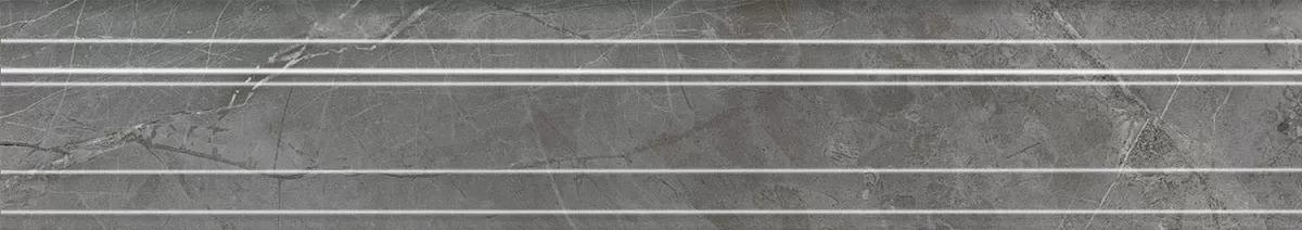  плитка Риальто Багет Серый Тёмный Глянцевый Обрезной 7.3x40