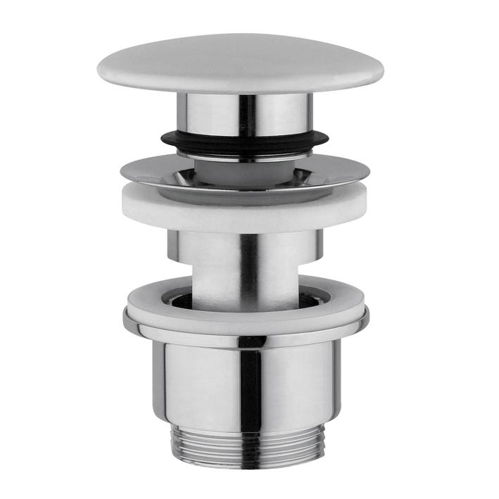  Комплектующие Nk Донный Клапан С Керамической Кнопкой, Белый 