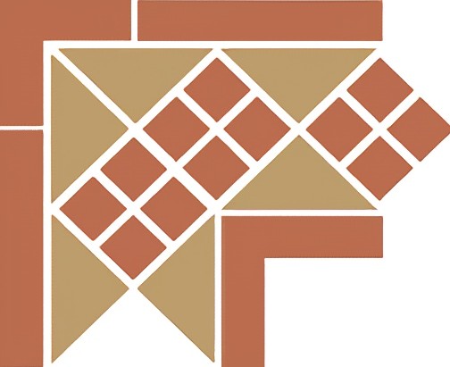  плитка Octagon Corner Lisbon-1 With 1 Strip (Tr03 Dots 04 Strips 04) 21.5x21.5