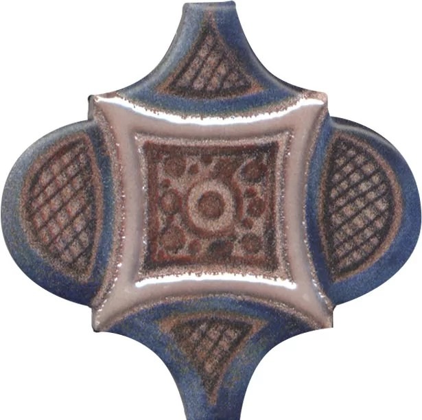 Керамическая плитка Арабески Панно Марокко 2 (Из 6 Частей) 10x25