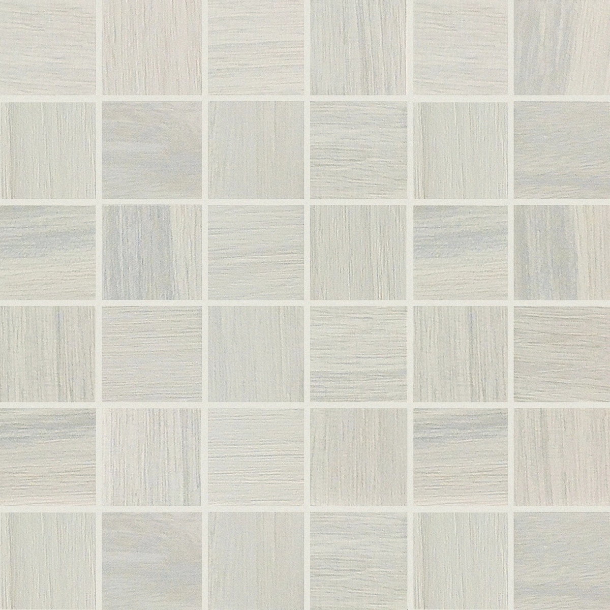  Wooden Tile White Mosaico Sfalstato Nat 5x5 30x30