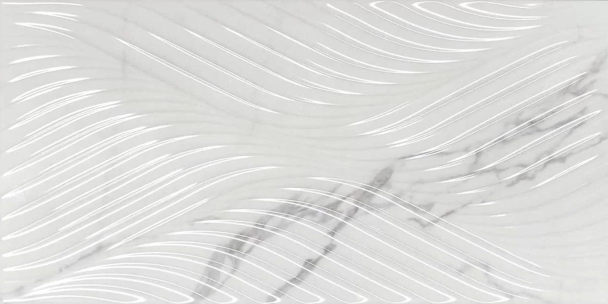  Коррер Белый Глянцевый Структура Обрезной 30x60