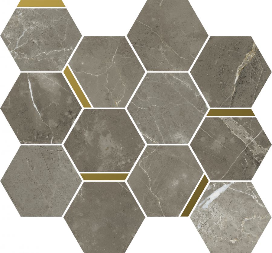 Керамогранит Stellaris Tuscania Grey Mosaico Chic 26.9x36.8