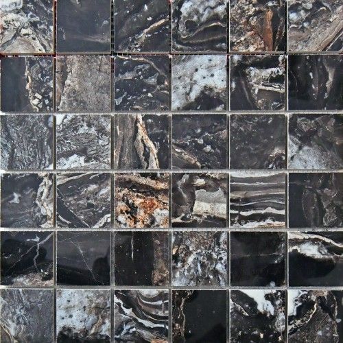 Керамогранит Mosaico Nairobi Black Polished 5x5 30x30