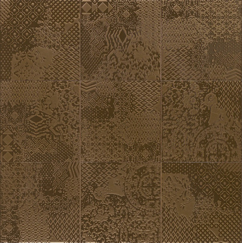 Керамическая плитка Metal Tiles Decor Bronze 20x20