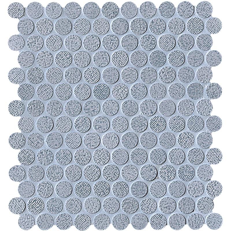 Керамическая плитка Color Line Silver/Avio Round Mosaico 29.5x32.5