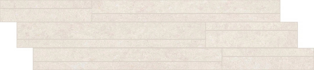  Elemental Stone White Sandstone Listello Sfalsato Nat Lucido 15x60