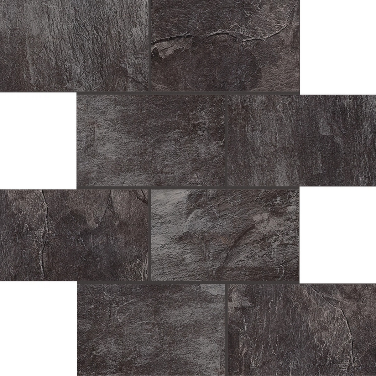 Керамогранит Ardoise Noir 7.5x15 6mm Muretto 30x30