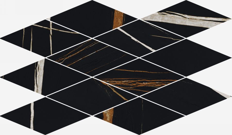 Керамогранит Charme Deluxe Sahara Noir Mosaico Diamond Lux 28x48