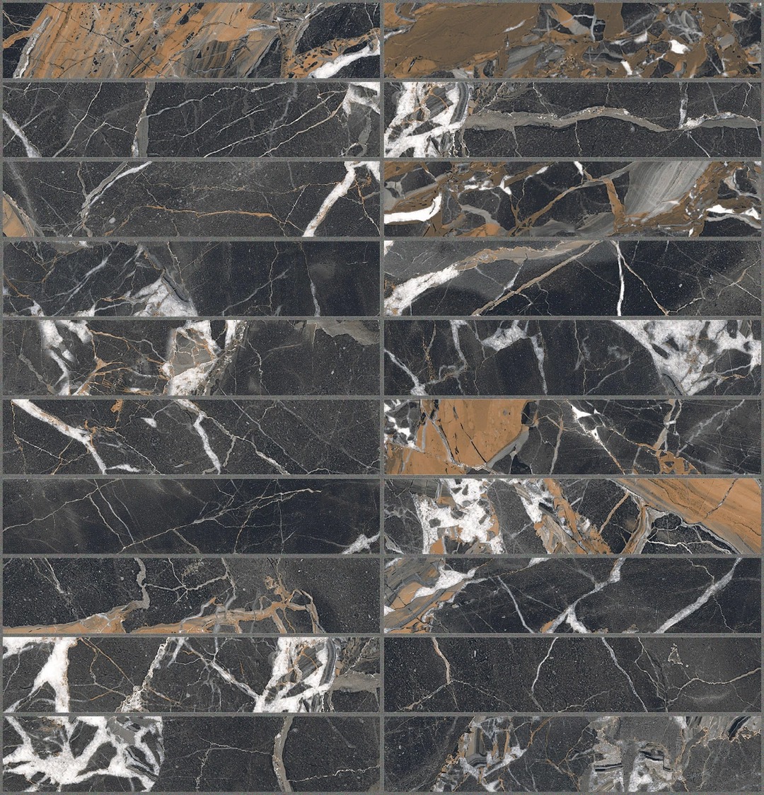  Les Bijoux De Rex Ombre Caravage Glossy Mosaico 3x15 30x30