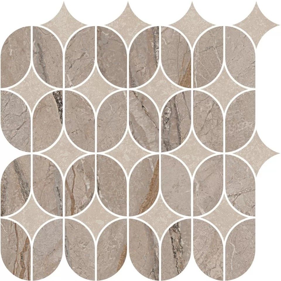  плитка Ифран Наборный Бежевый Светлый Глянцевый Обрезной 30x32.5