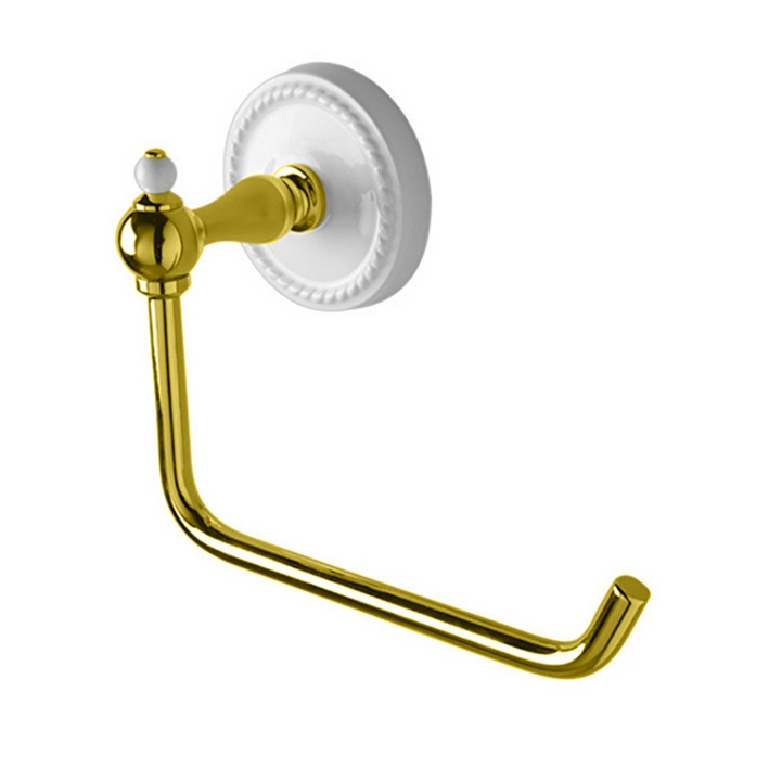 Devon DOROTHY держатель туалетного рулона настенный, держатель цвет: золото светлое/белый DOR411OT