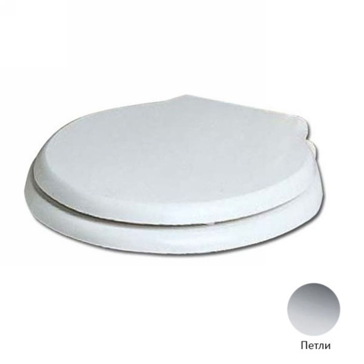 AZZURRA Giunone-Jubilaeum сиденье для унитаза белое, шарниры хром (микролифт) 1800/F bi/cr