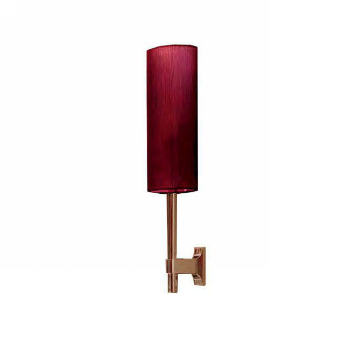 KAROL BANIA Настенный светильник с льняным абажуром, цвет красный, фурнитура золото