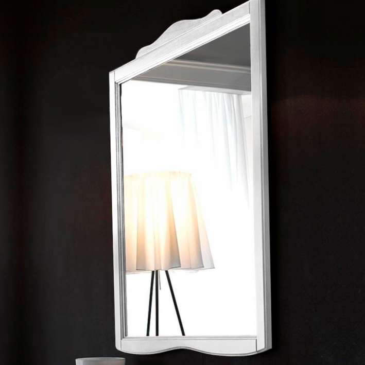 KERASAN Retro Зеркало в деревянной раме 92xh116, цвет белый матовый 734530