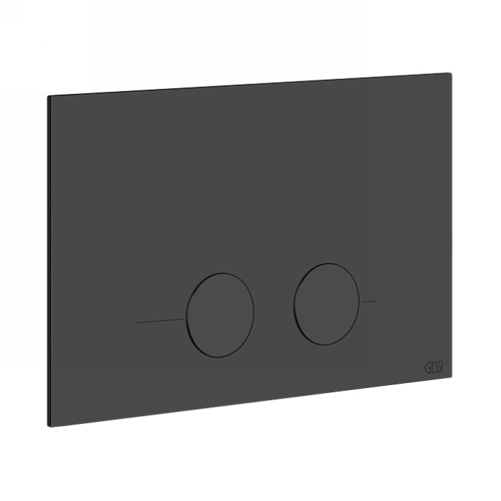 GESSI Клавиша смыва для унитаза, двойная, для систем инсталляций Geberit Sigma8 и Sigma12, цвет черный матовый 54611#299
