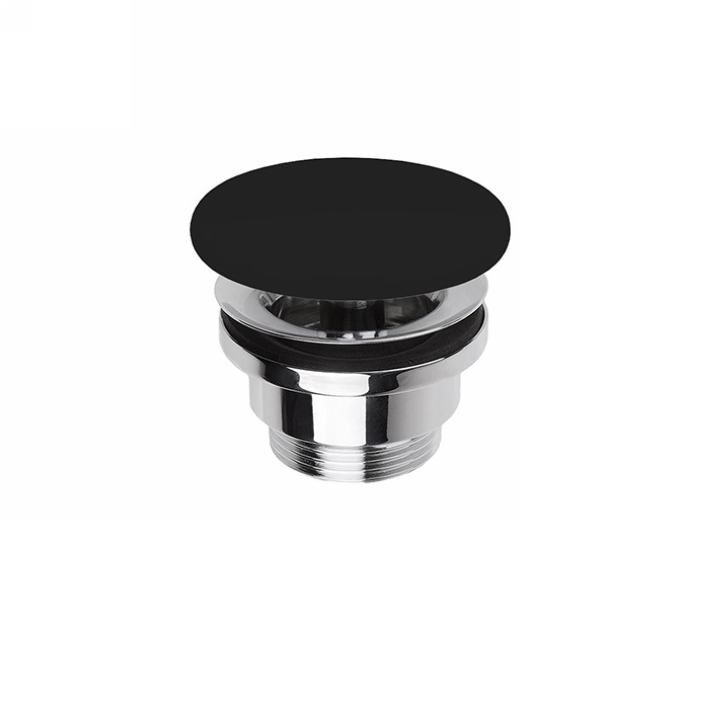 SIMAS Донный клапан, клик-клак, с керамической крышкой, цвет черный матовый PLCE nero matt