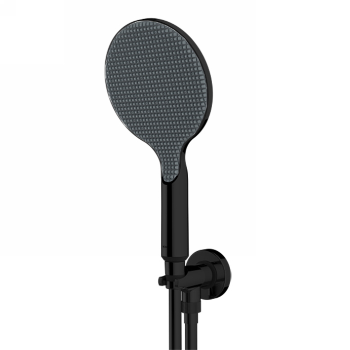 BOSSINI APICE Комплект для душа с держателем с подводом воды, ручным душем и шлангом 1500 мм., цвет черный матовый CE3002C.073