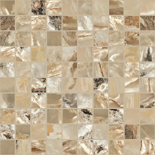 Onyx and More Golden Blend Glossy Mosaico 3x3 Керамогранит 30x30