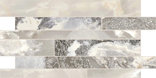 Onyx and More White Blend Glossy Modulo Listello Sfalsato Керамогранит 30x60
