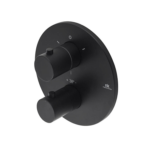  Round Rondo Наружная Часть Термостатического Смесителя Smartbox, Черный 19x19