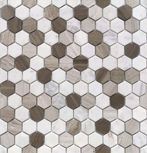 Pietrine Hexagonal Pietra Mix 3 Mat Hex 1.8х3  Камень 28.5x30.5