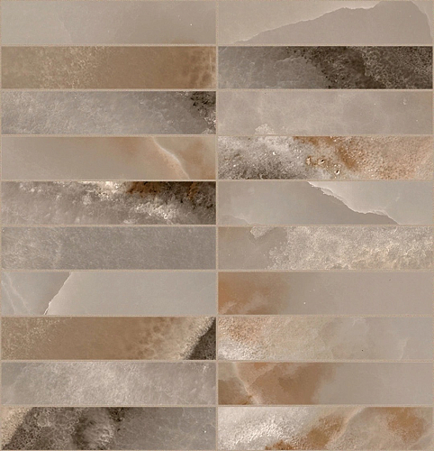 Reves De Rex Choco Glossy Mosaico 3x15 Керамогранит 30x30