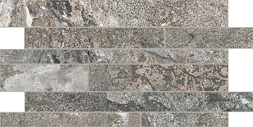 Onyx and More Silver Porphyry Strutturato Modulo Listello Sfalsato  Керамогранит 30x60