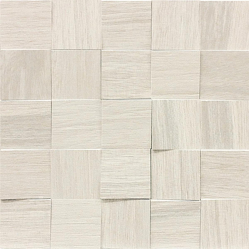 Wooden Tile White Mosaico 6X6 3D Inclinato Nat  Керамогранит 30x30