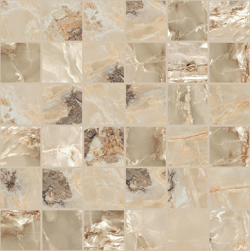 Onyx and More Golden Blend Glossy Mosaico Керамогранит 30x30