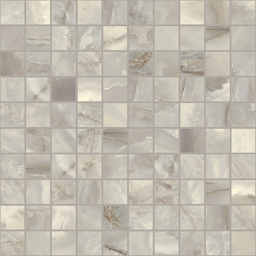 Onyx and More Silver Onyx Glossy Mosaico 3x3 Керамогранит 30x30