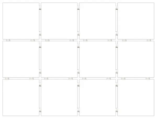 Конфетти Белый Полотно Из 12 Частей 9.8x9.8  Керамическая плитка 29.8x39.8