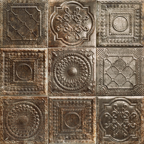 Tin-Tile Rusty Nero Коричневый  Керамическая плитка 20x20