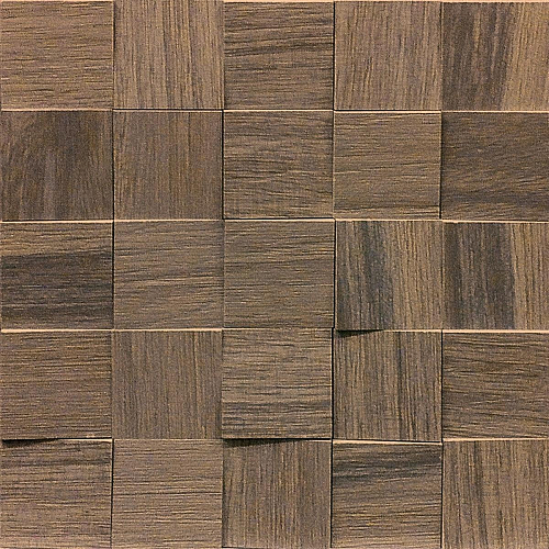 Wooden Tile Walnut Mosaico 6X6 3D Inclinato Nat  Керамогранит 30x30