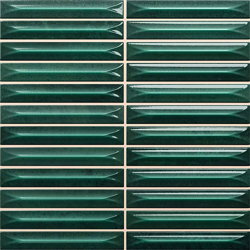Terre Nairobi Arrow Green Зеленый 1.5x10  Керамическая плитка 20x20