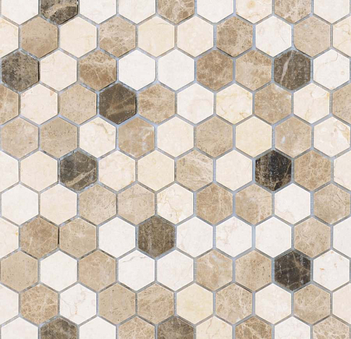 Pietrine Hexagonal Pietra Mix 1 Mat Hex 1.8х3  Камень 28.5x30.5