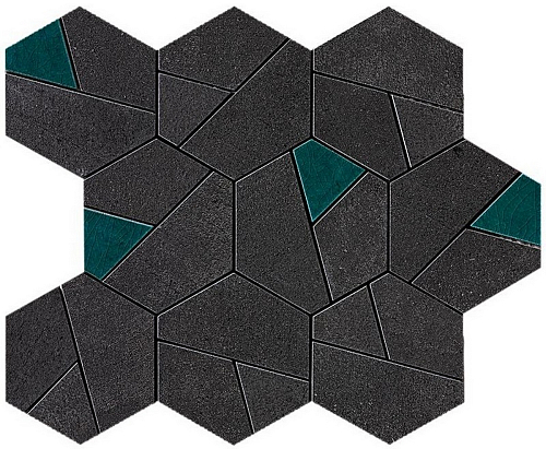 Boost Tarmac Mosaico Hex Jade  Керамогранит 25x28.5