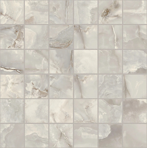 Onyx and More Silver Onyx Glossy Mosaico Керамогранит 30x30